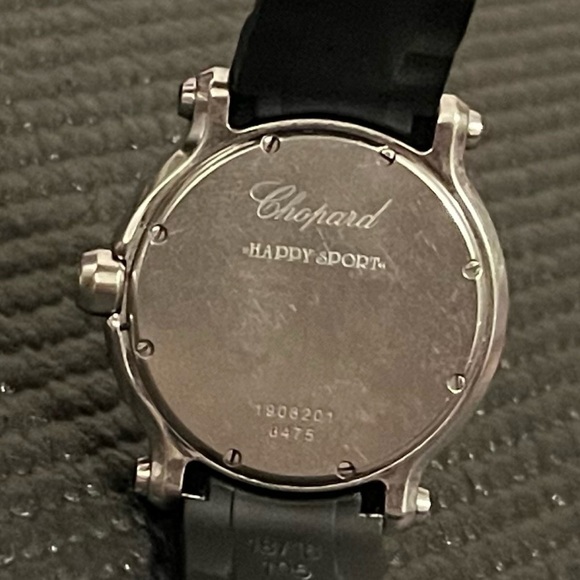 Chopard Happy Sport Round Quartz 36mm Ladies Watch 8475 Stainless Steel Silver